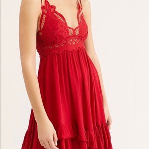 Free People Adella one slip red